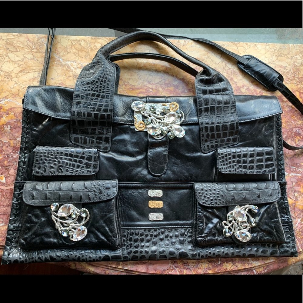 J. Jansen embellished leather Handbag, laptop bag